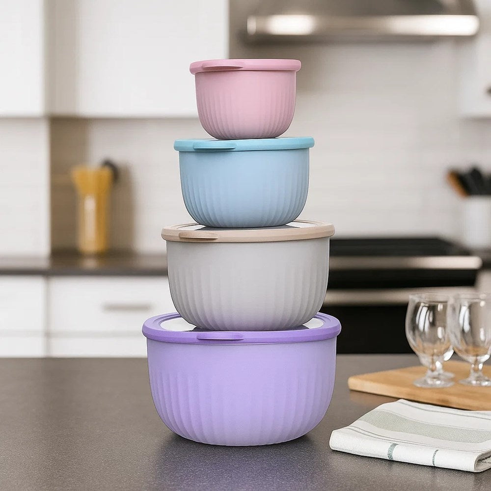 Vintage-style Nesting Food Container Set (4 Pcs) - Deep | Full House Lebanon