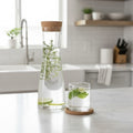 Glass Carafe with Cork Lid | Full House Lebanon