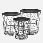 Nesting Side Tables Removable Trays Set (3 Pcs) | Full House Lebanon