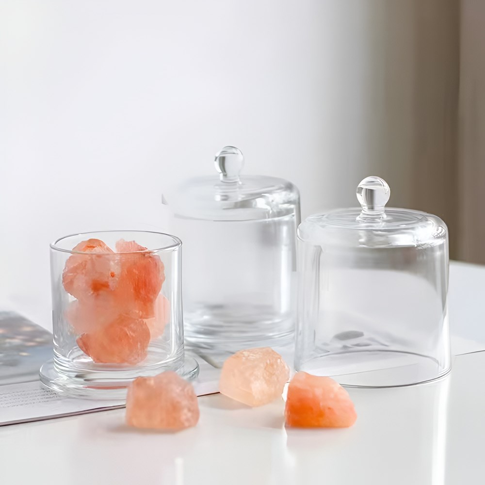 Clear Glass Storage Pot with Lid | Full House Lebanon