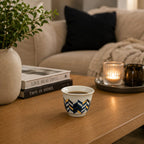 Blue Geometric Shaffeh Coffee Cup Set – Set Of 12 | Full House Lebanon