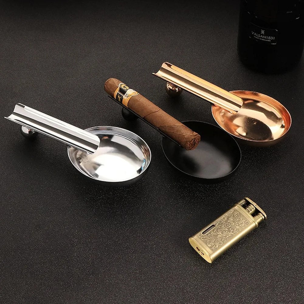 Portable Cigar Ashtray - Silver | Full House Lebanon