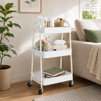 3-Tier Metal Rolling Cart