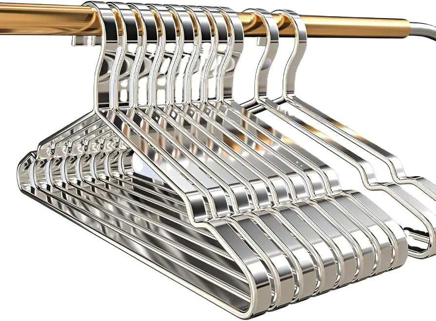 Stainless Steel Clothes Hangers – Set of 5 | Full House Lebanon