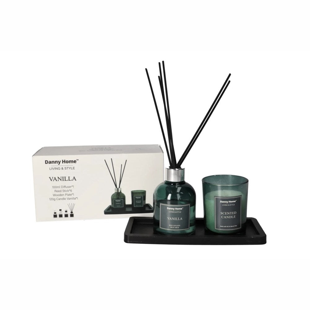 Vanilla Reed Diffuser Candle Set | Full House Lebanon