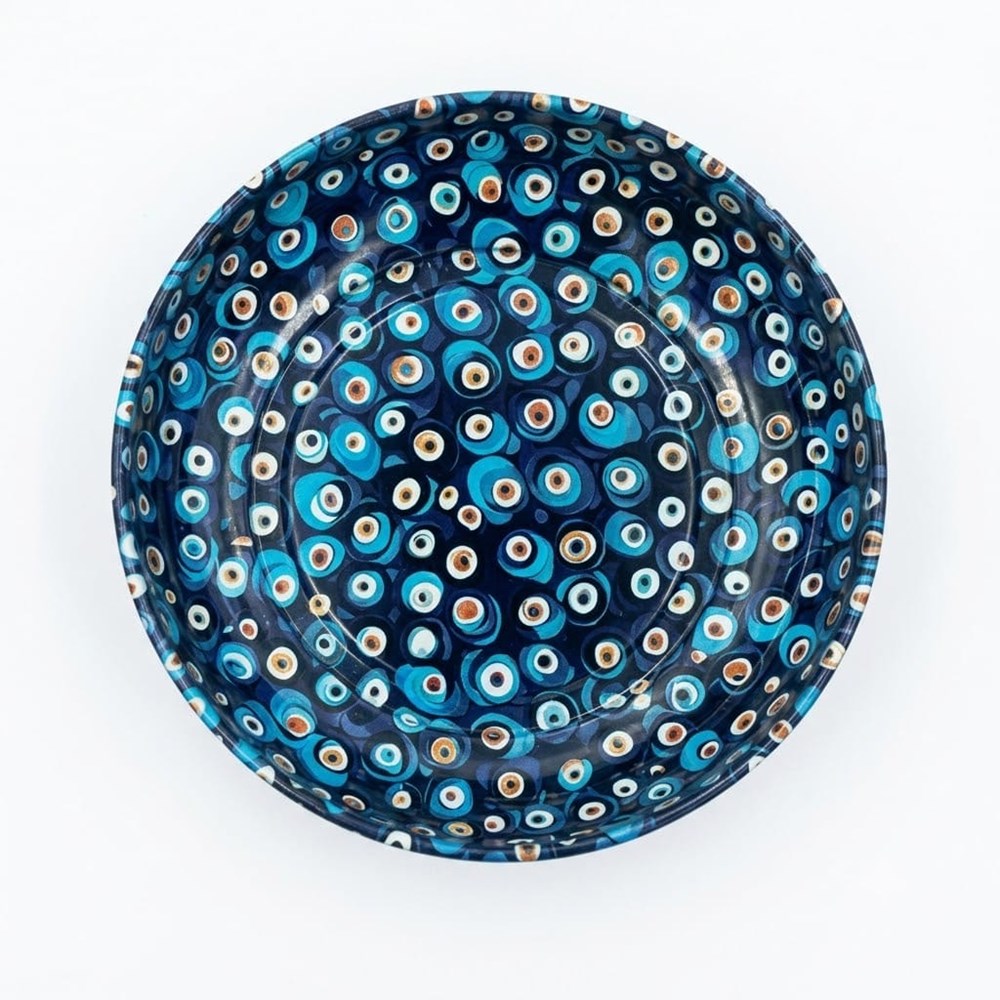 Evil Eye  Metal Printed Bowl