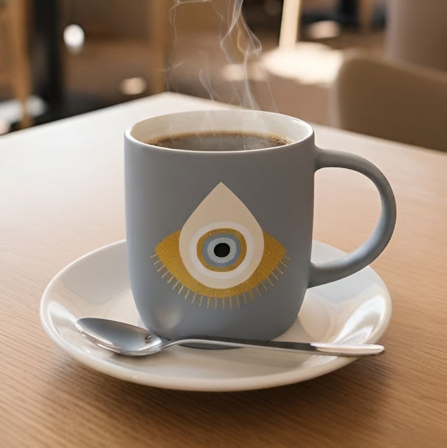 Evil Eye Porcelain Coffee Mug
