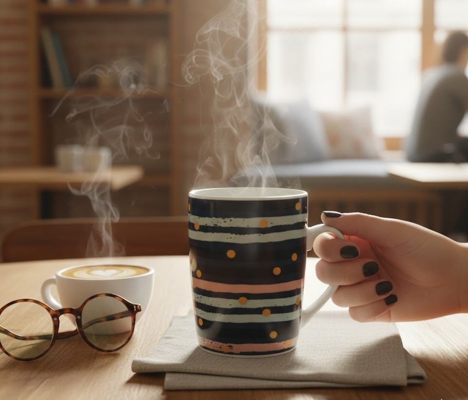 Modern Geometric Porcelain Mug