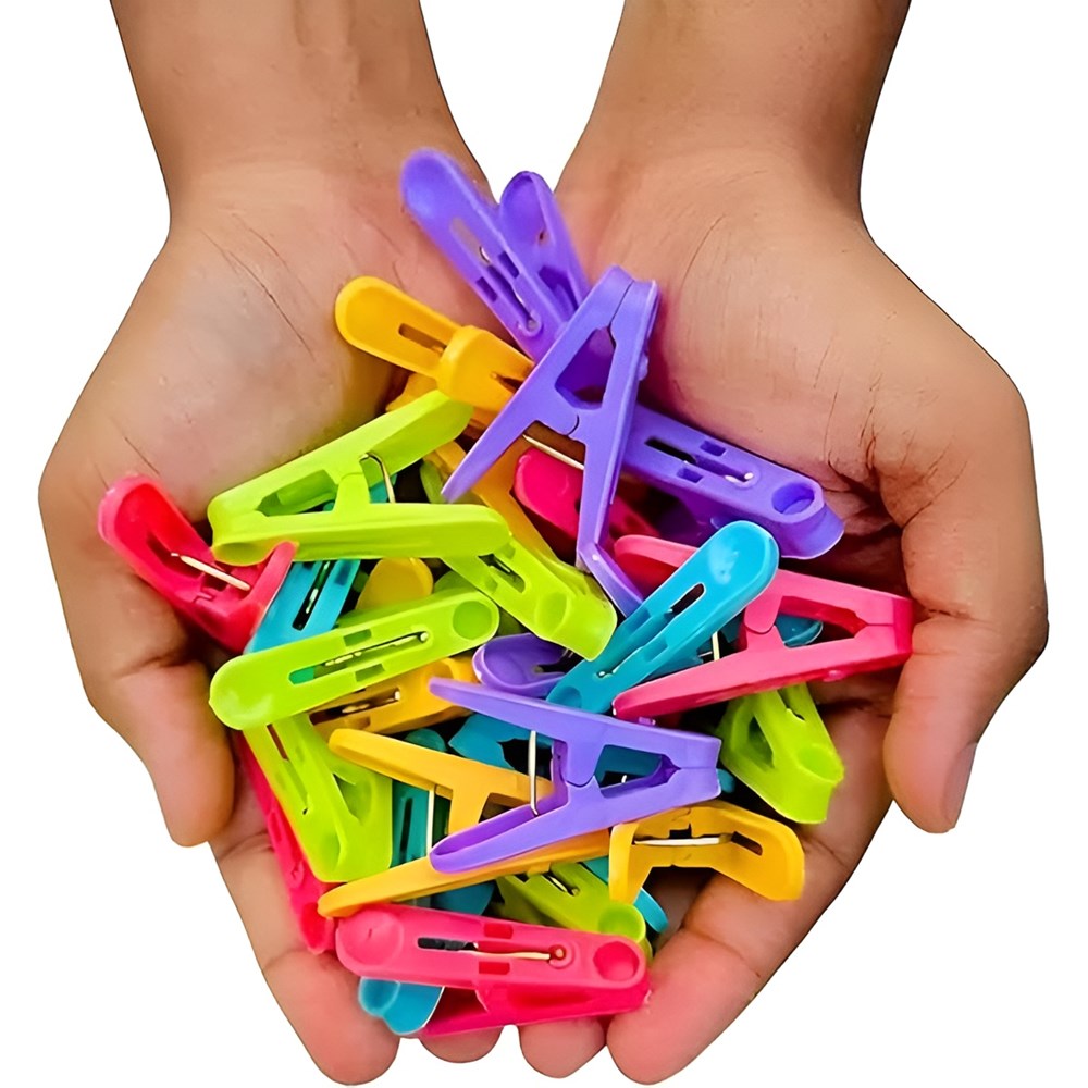 Colorful Plastic Cloth Pegs(50 Pcs) | Full House Lebanon