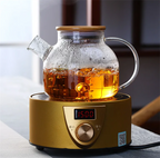 Glass Pitcher or Kettle with Wooden Lid | Full House Lebanon