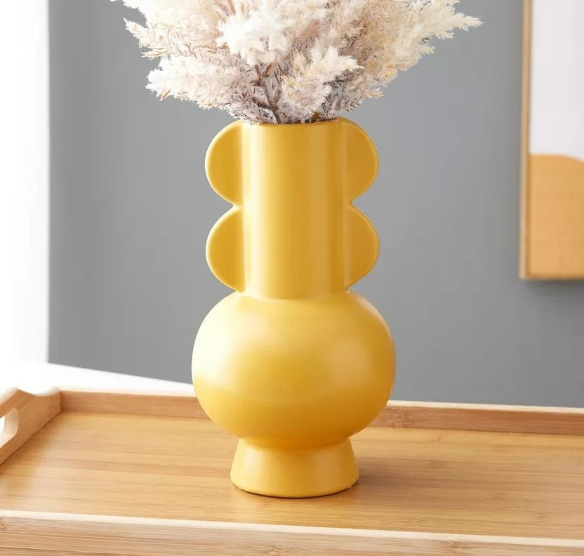 Ceramic Flower Vase - Black | Full House Lebanon