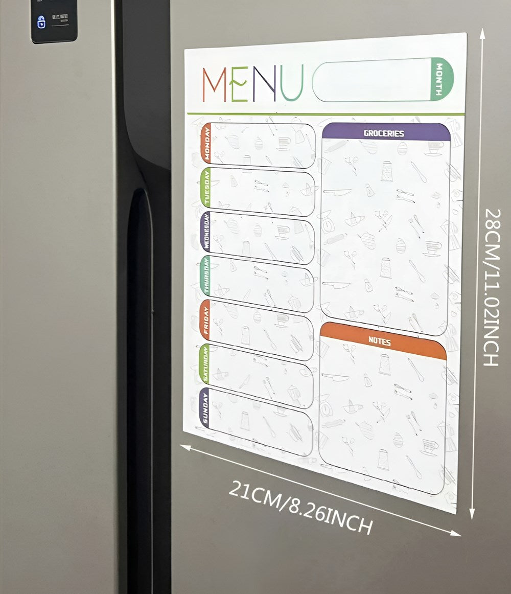 Magnetic Weekly Meal & Groceries Menu | Full House Lebanon