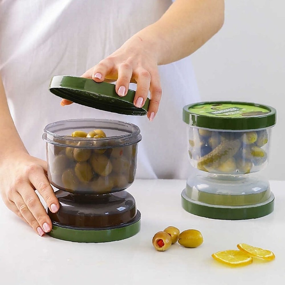 Sandglass Olive & Pickle Jar - Plain, Grey | Full House Lebanon