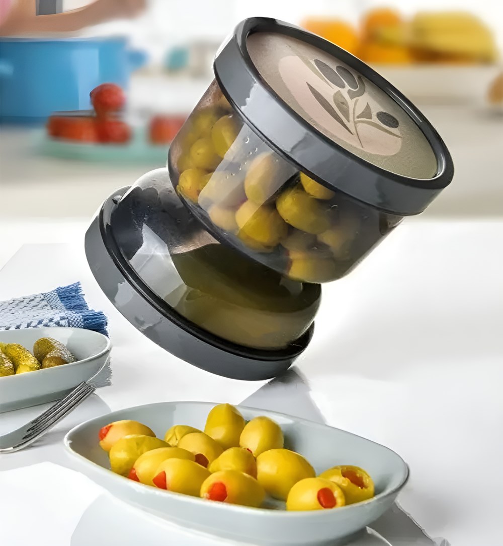 Sandglass Olive & Pickle Jar - HomeMade Pickles, Grey | Full House Lebanon