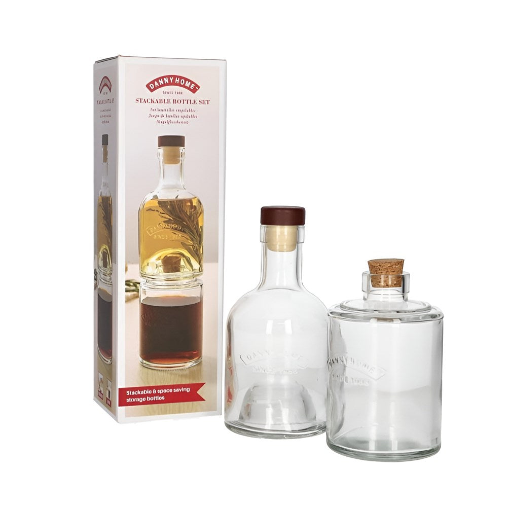 Stackable Glass Dispenser Set (2 Pcs) | Full House Lebanon