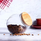 Sealed Glass Jar with Bamboo Lid - Medium | Full House Lebanon
