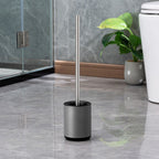 Round TPR Toilet Brush Holder - Silver | Full House Lebanon