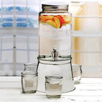 Glass Beverage Dispenser with Metal Stand | Full House Lebanon