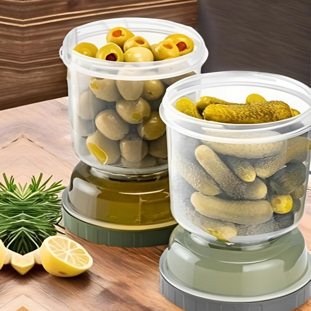 Hourglass Olive & Pickle Container - I Love Pickle, Grey | Full House Lebanon