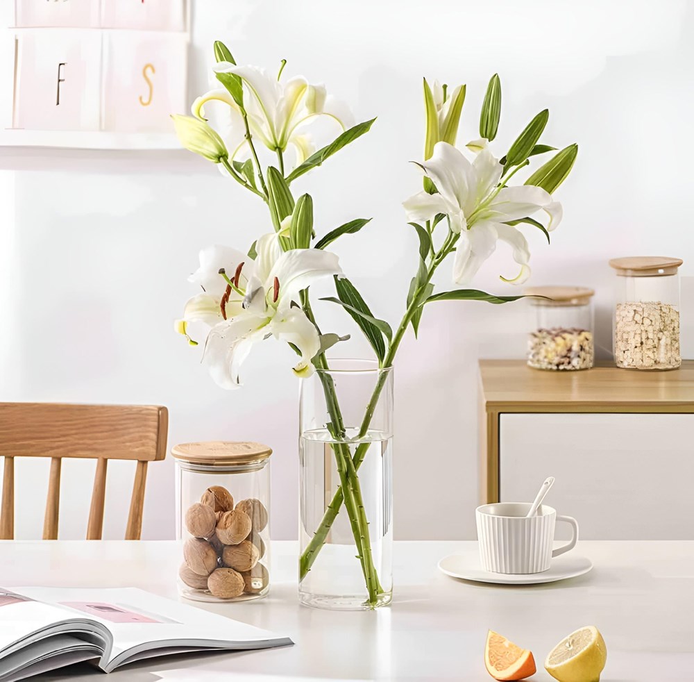 Glass Jar with Bamboo Lid - 900 ml | Full House Lebanon