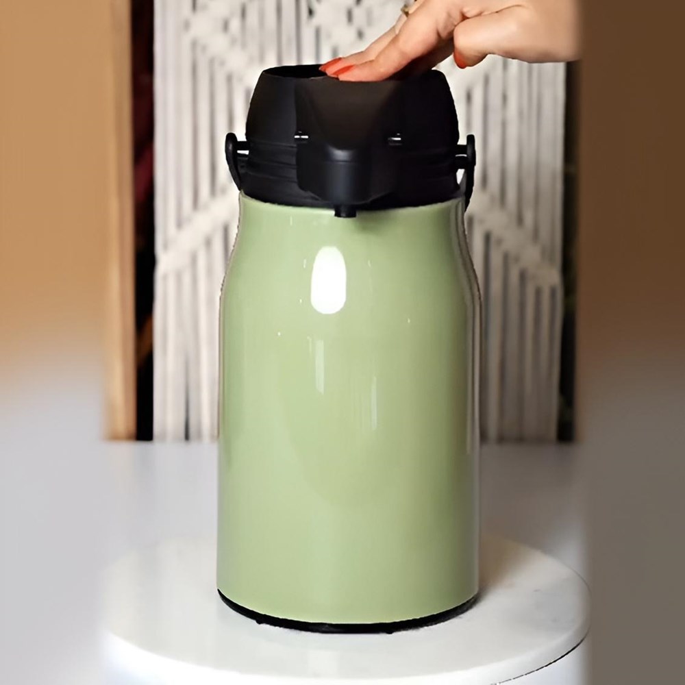 Insulated Pump Flask - White | Full House Lebanon
