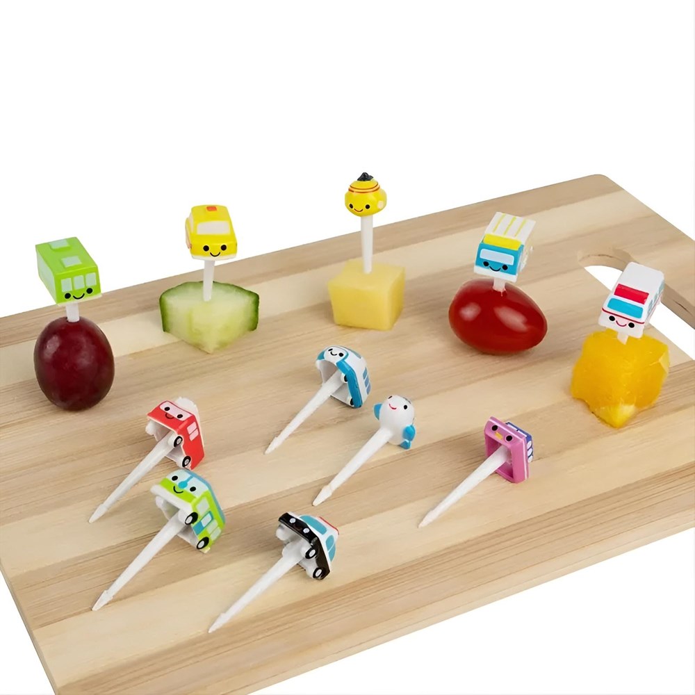 Transport Vehicle Food Picks Set (6 Pcs) | Full House Lebanon