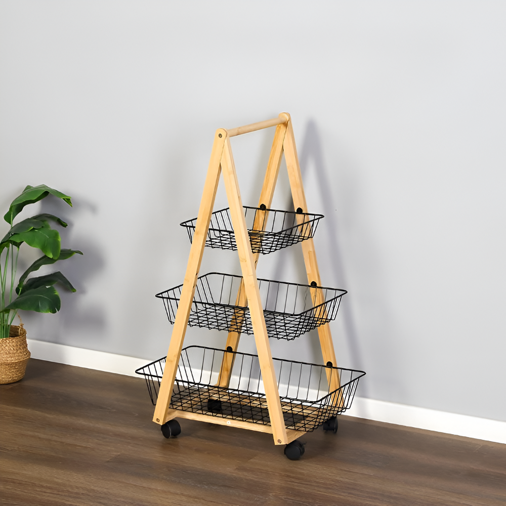 3 -Tier Rolling Storage Basket | Full House Lebanon