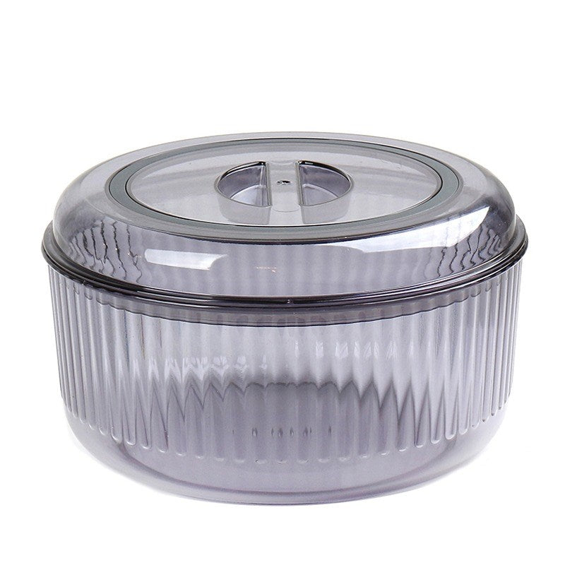 Acrylic Storage Ribbed Bowl with Airtight Lid | Full House Lebanon