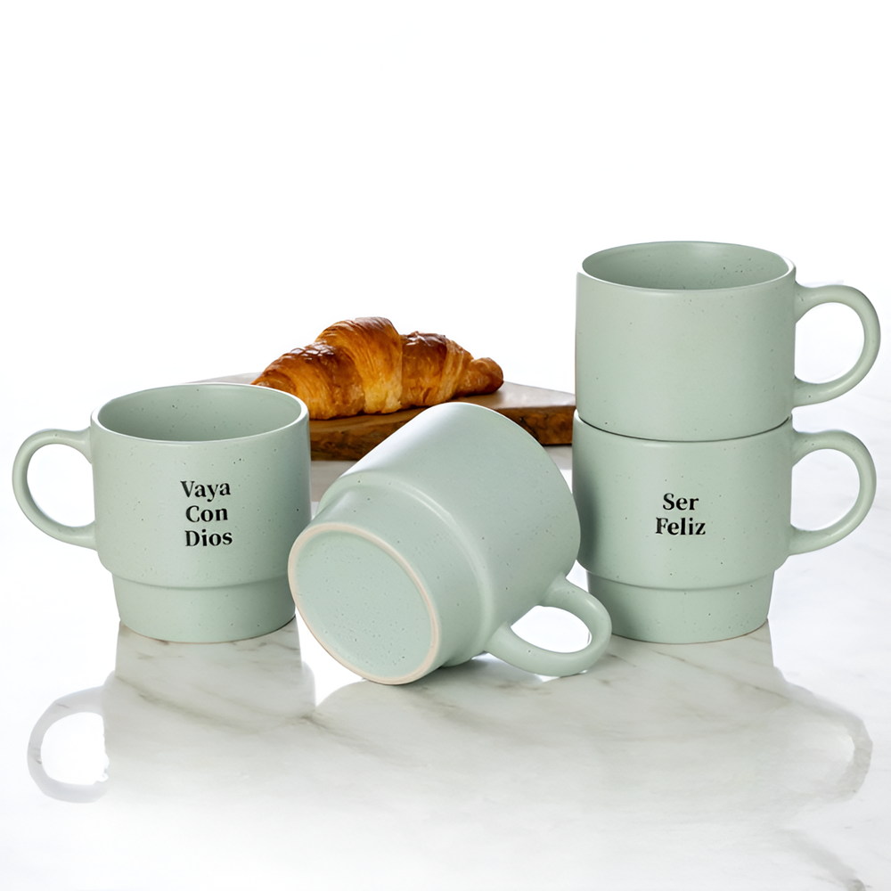 Stackable Porcelain Mug - COFFEE, White | Full House Lebanon