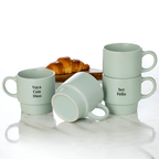Stackable Porcelain Mug - COFFEE, White | Full House Lebanon
