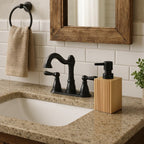 Natural Bamboo Fluted Bathroom Accessories