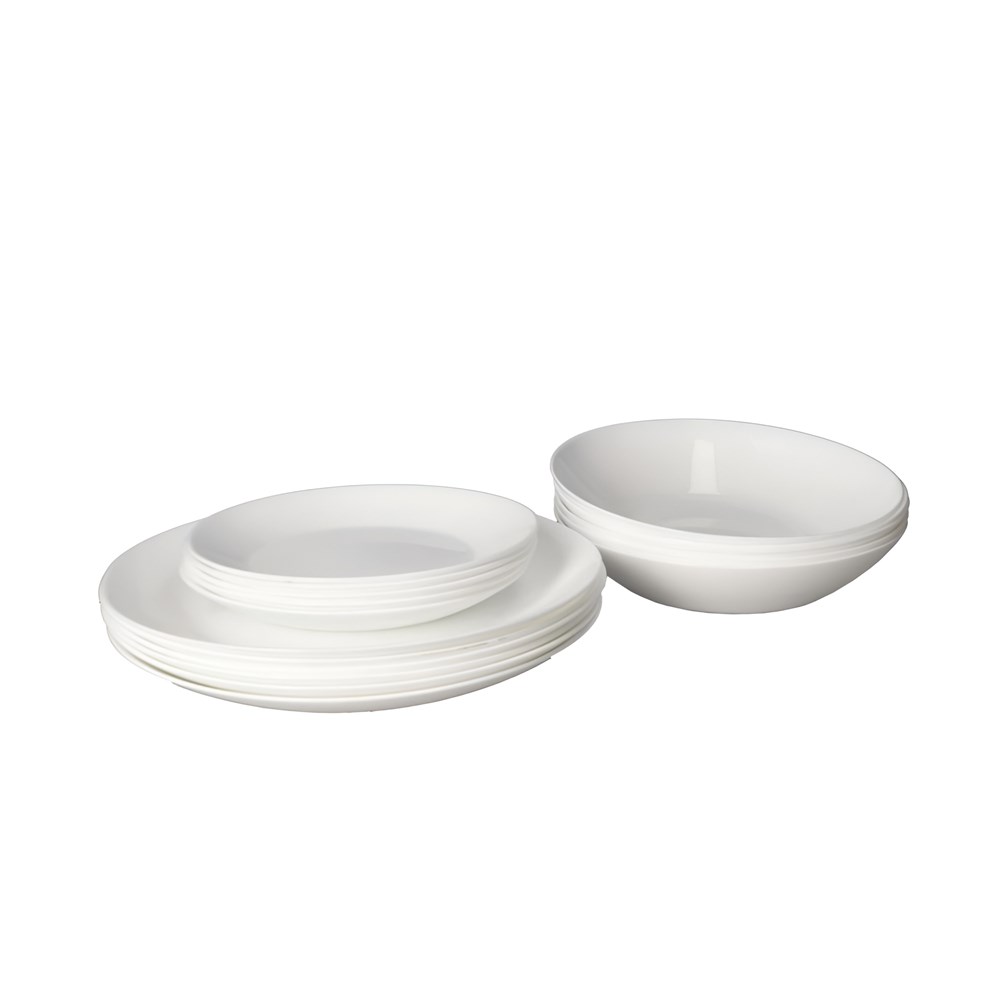 18 -Piece Opal Glass  Dinner Set | Full House Lebanon