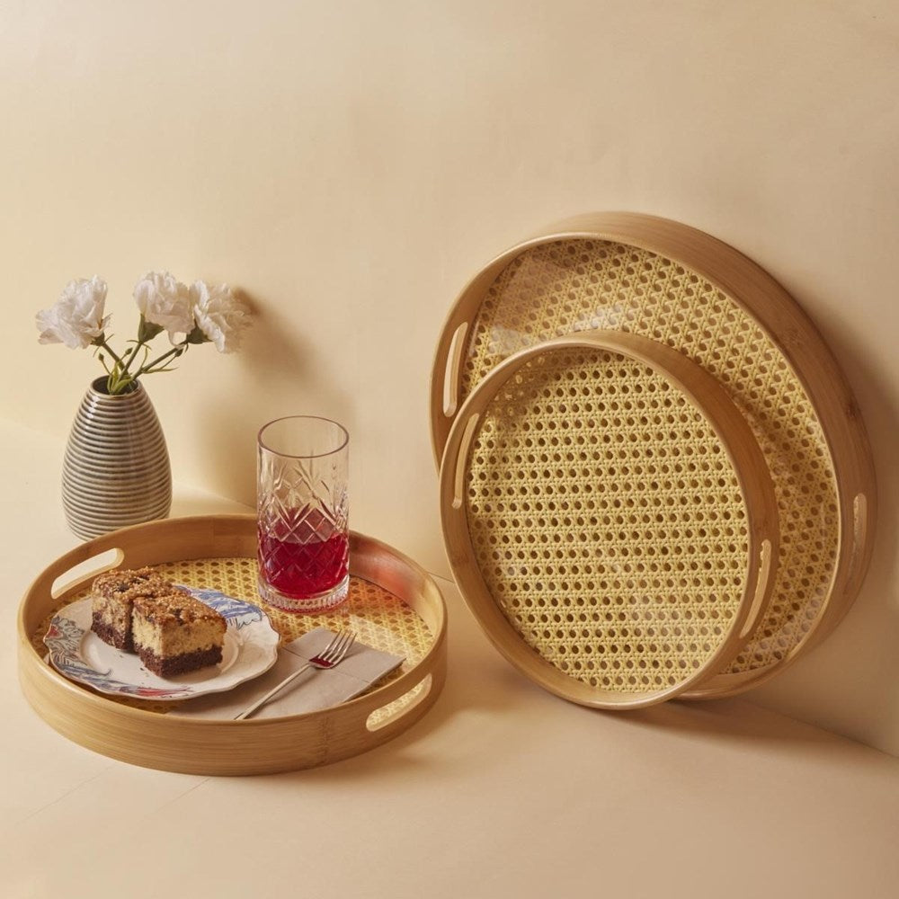 Bamboo Serving Tray Set (3 Pcs) - Rectangular | Full House Lebanon