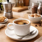 Tea / Coffee White Porcelain Cup with Saucer (Half a Dozen ) | Full House Lebanon