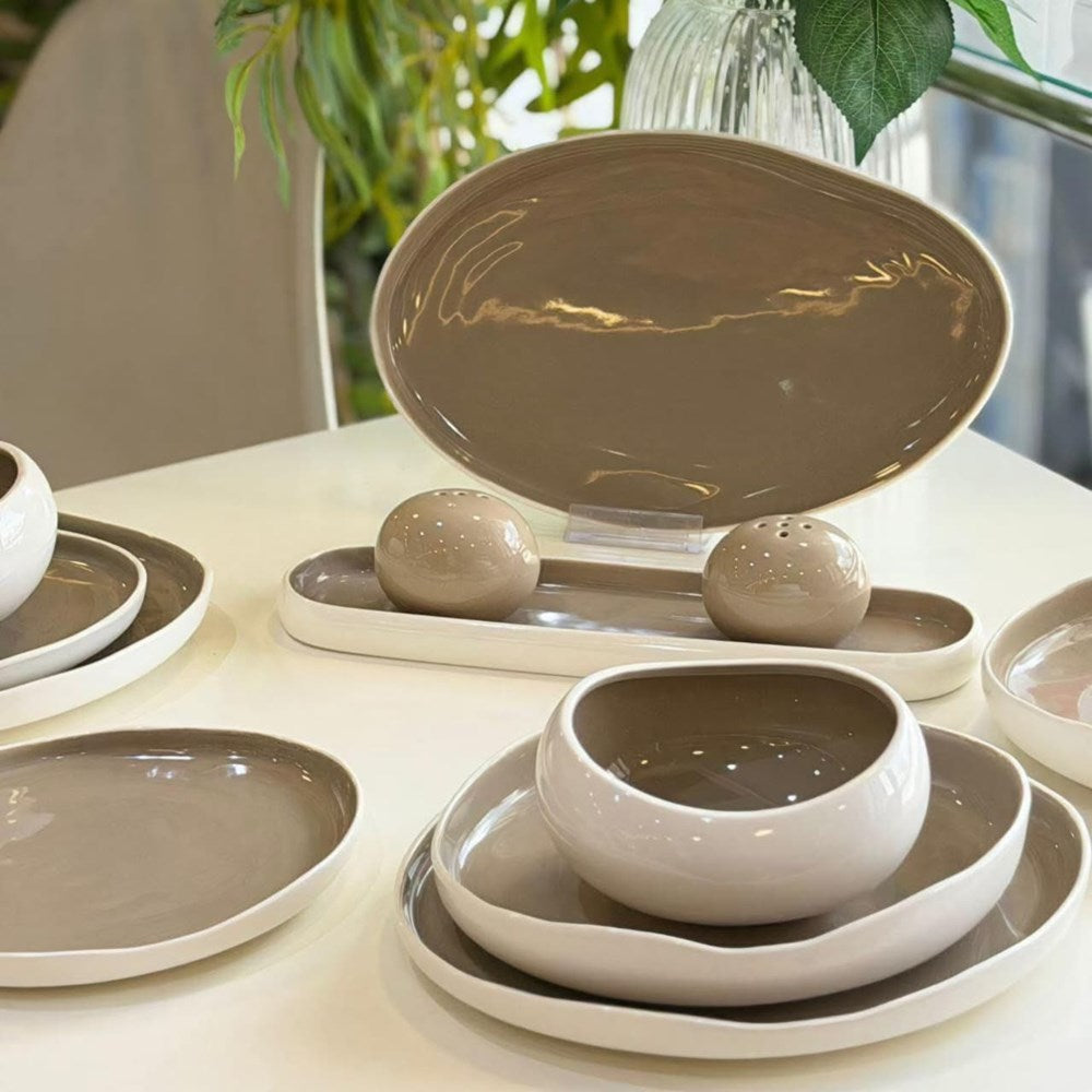Modern Organic-Shaped 28-Piece Dinner Set | Full House Lebanon