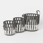 Cannon Laundry Basket with Leather Handles - Medium, Brown | Full House Lebanon