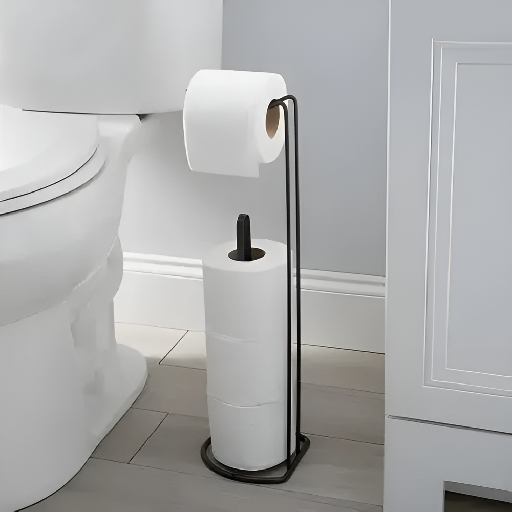 Tissue Roll Reserve & Stand - Black | Full House Lebanon