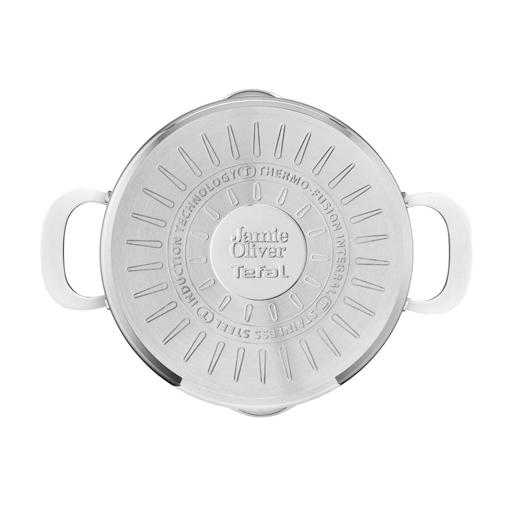 Jamie Oliver by Tefal Stainless Steel Cookware Set with Glass Lids | Full House Lebanon