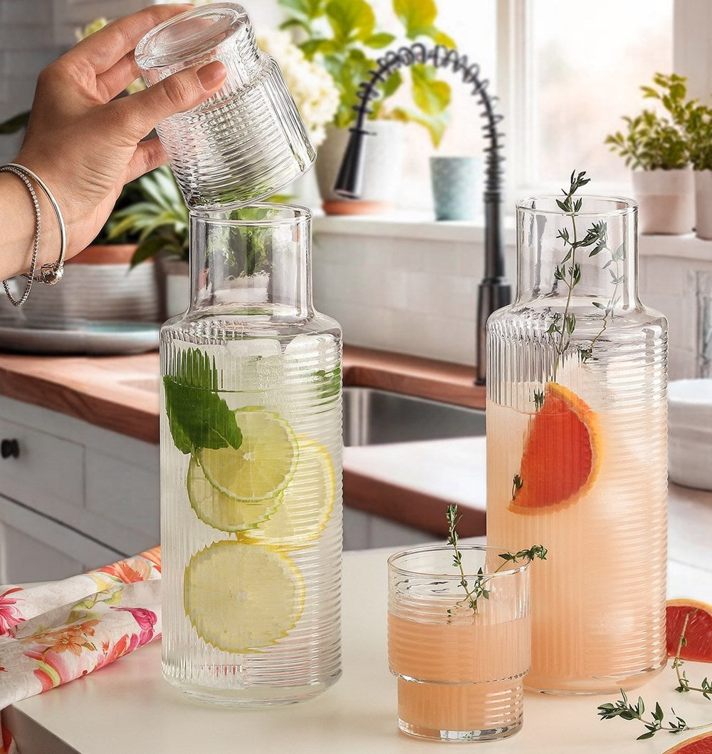 Helen Glass Carafe with Tumbler Set | Full House Lebanon