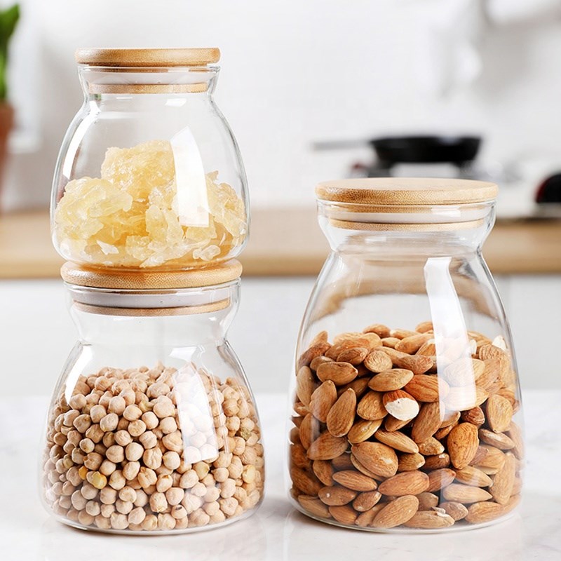 Airtight Glass Jar with Bamboo Lid - Large | Full House Lebanon