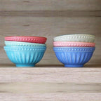 Vibrant Colorful Patterned Porcelain Bowl Set (6 Pcs) | Full House Lebanon