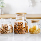 Airtight Glass Jar with Bamboo Lid - Medium | Full House Lebanon