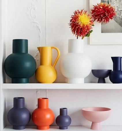 Colorful Porcelain Vase - Small, Red | Full House Lebanon