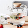 Glass Pitcher or Kettle with Wooden Lid | Full House Lebanon