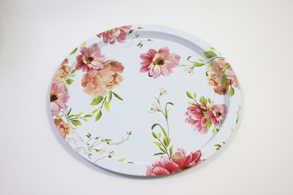 Floral Metal Tray - 3 | Full House Lebanon