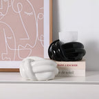 Modern Knot Design Tissue Box - White | Full House Lebanon