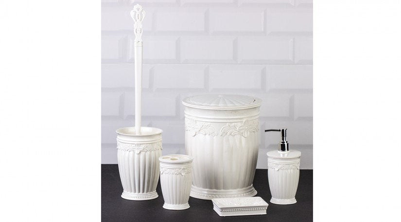 Elegant Bathroom Set (5ps) - White | Full House Lebanon