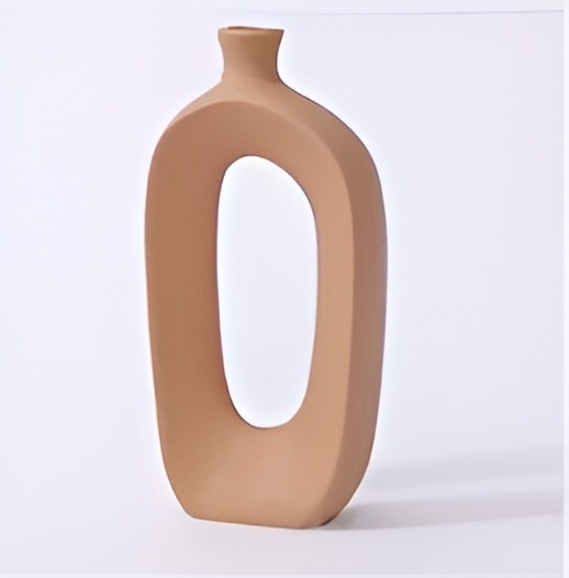 Minimalist Open-Frame Vase - Small, White | Full House Lebanon