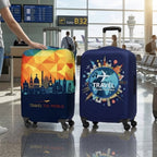 Travel-themed Elastic  Suitcase Protective Cover | Full House Lebanon
