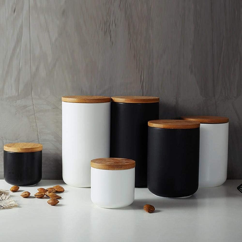 Porcelain Canister with Bamboo Lid - Large | Full House Lebanon